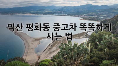 익산 평화동 중고차, 똑똑하게 사는 법! 🚗✨